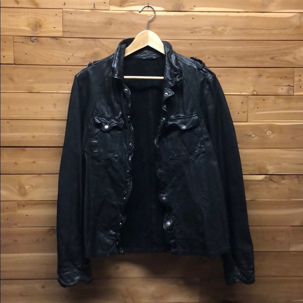 All Saints ‘McKay’ leather shirt